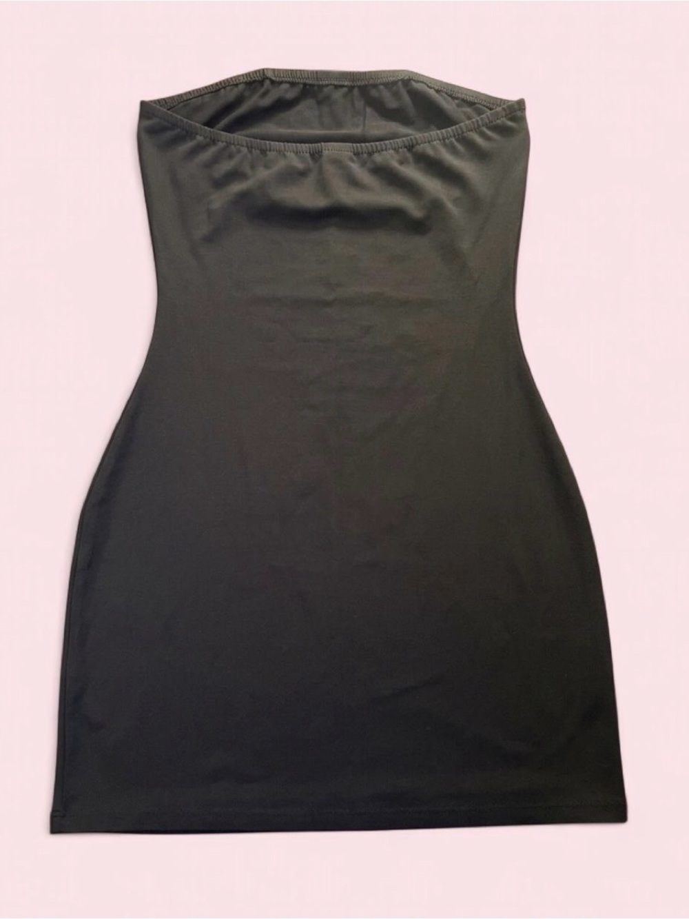 Black Strapless Bodycon Mini Dress with Cutouts
